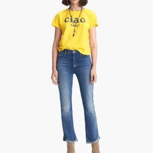 Mother High Wasted Rascal Ankle Slit Flip Size NWT Size 29